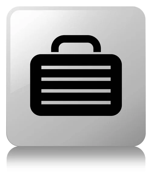 Táska ikonra fehér négyzet gomb — Stock Fotó