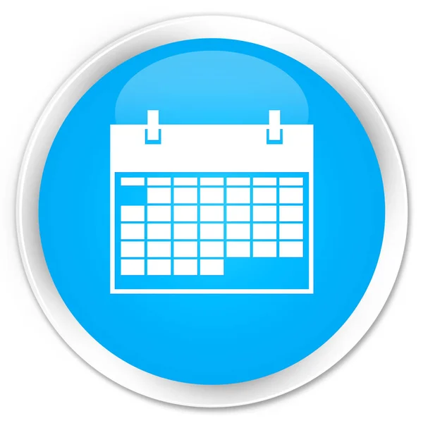 Ημερολόγιο εικονίδιο premium κυανό μπλε στρογγυλό κουμπί — Φωτογραφία Αρχείου