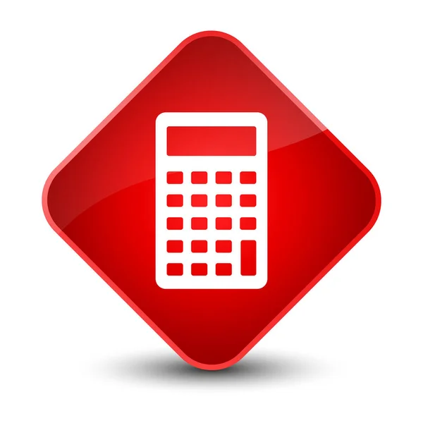 Calculator icon elegant red diamond button — Stock Photo, Image