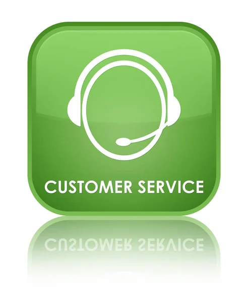 Servizio clienti (icona del servizio clienti) speciale quadrato verde morbido — Foto Stock