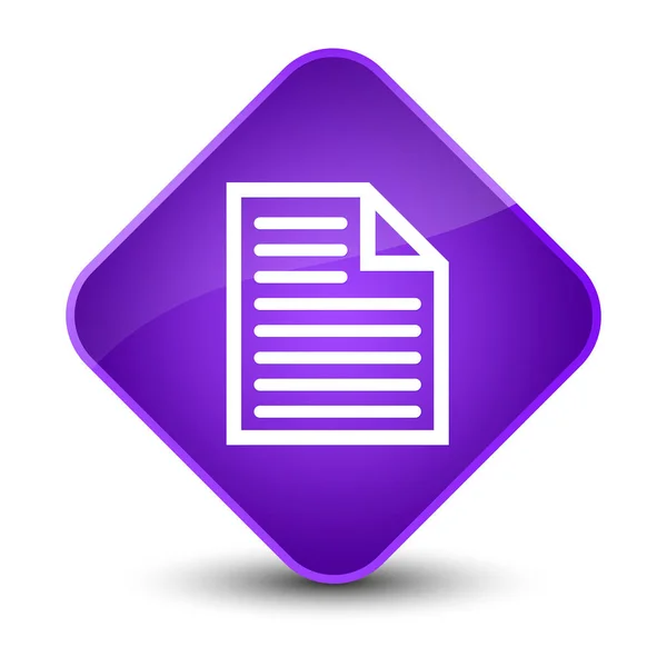 Піктограма сторінки документа елегантна фіолетова алмазна кнопка — стокове фото