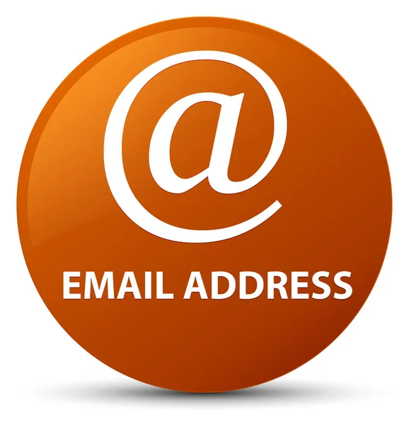 Email address brown round button — Stock Photo, Image