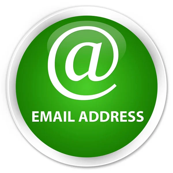 Email address premium green round button — Stock Photo, Image