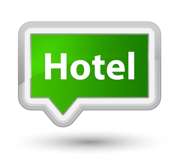 Hotel prime banner verde botón — Foto de Stock