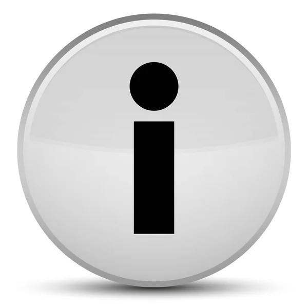 Icono de información botón redondo blanco especial —  Fotos de Stock