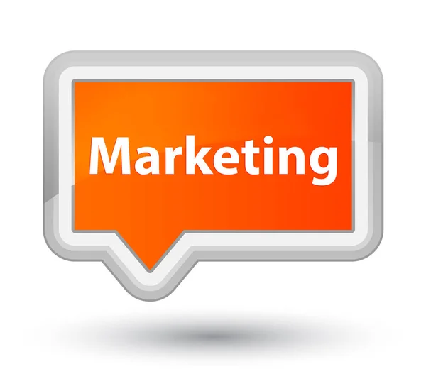 Marketing prime orange banner button — Stock Photo, Image