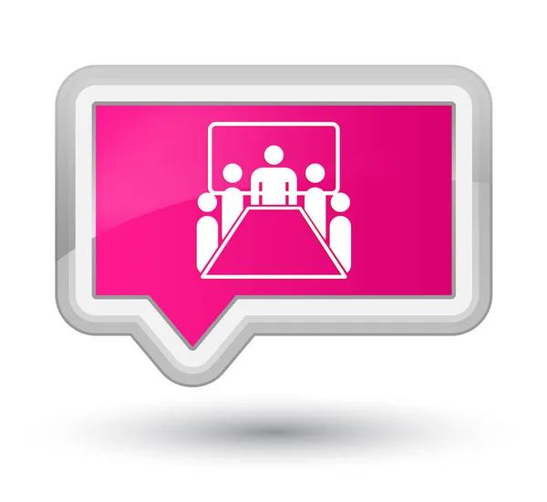 Tárgyaló szoba ikon elsődleges rózsaszín banner gomb — Stock Fotó