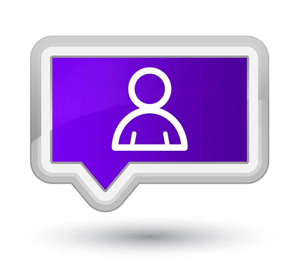 Icono del miembro botón principal bandera púrpura —  Fotos de Stock