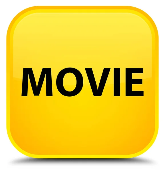 Movie special yellow square button — Stock Photo, Image