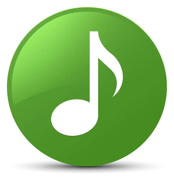 Icône de musique bouton rond vert doux — Photo