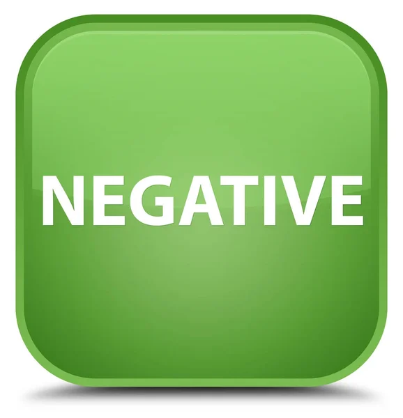 Negatív speciális puha zöld négyzet gomb — Stock Fotó