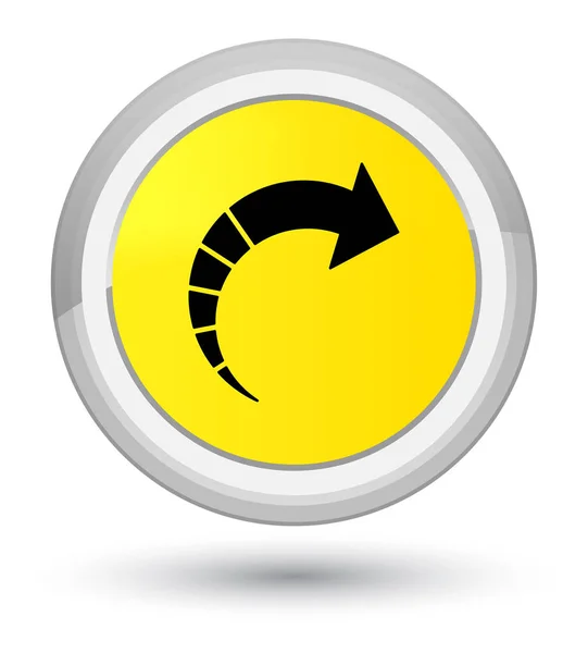 Siguiente icono de flecha botón redondo amarillo primo —  Fotos de Stock