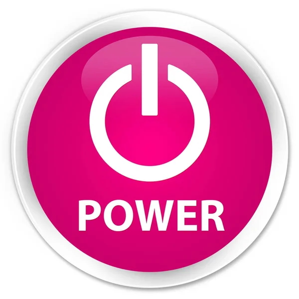 Розовая кнопка power premium — стоковое фото