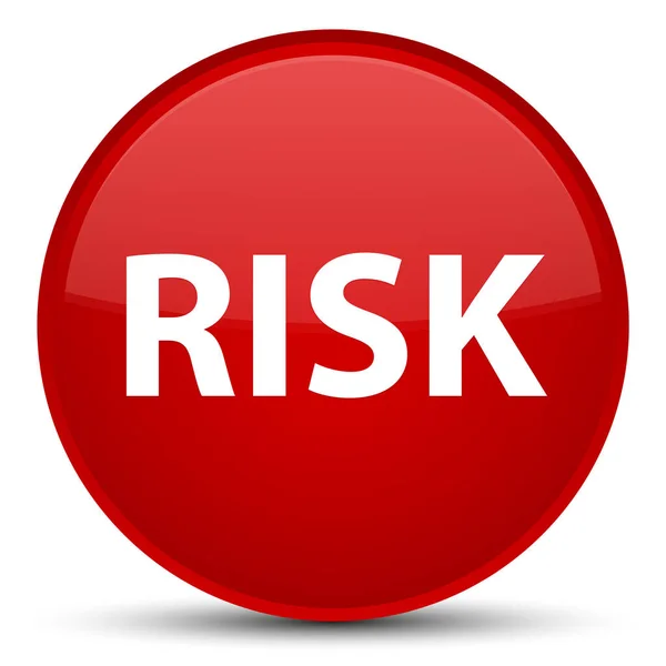 Risiko spezieller roter runder Knopf — Stockfoto
