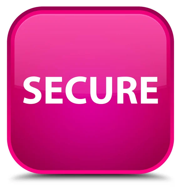 Secure special pink square button — Stock Photo, Image