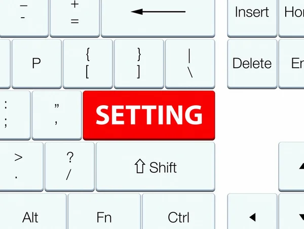Réglage touche clavier rouge — Photo