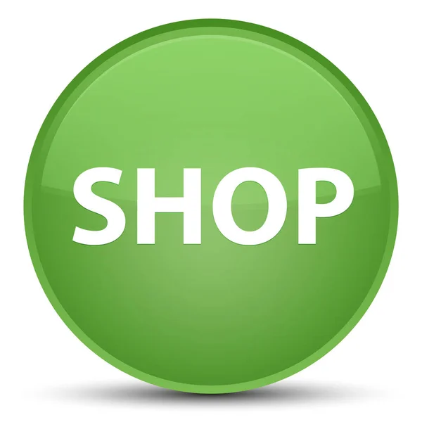 Shop special soft green round button — Stock Photo, Image