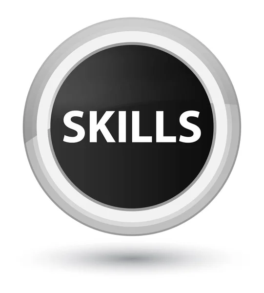 Skills prime black round button — Stock Photo, Image