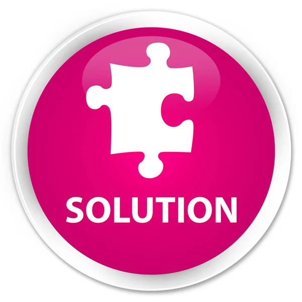 Solution (puzzle icon) premium pink round button