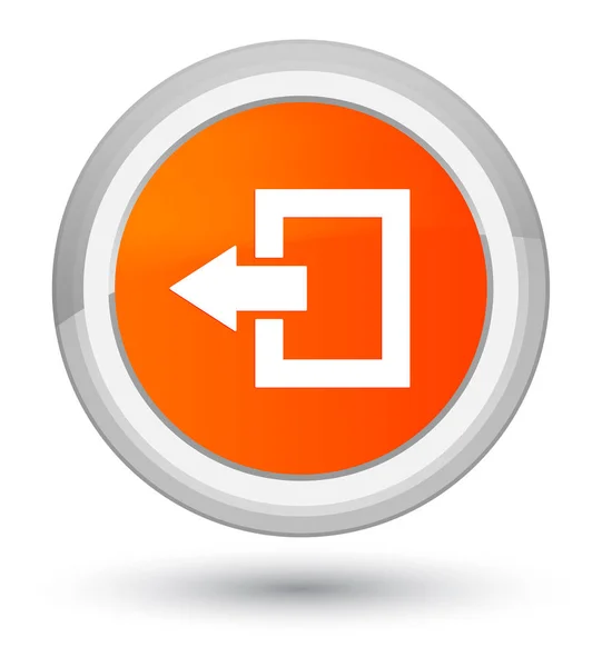 Logout icon prime orange round button — Stock Photo, Image