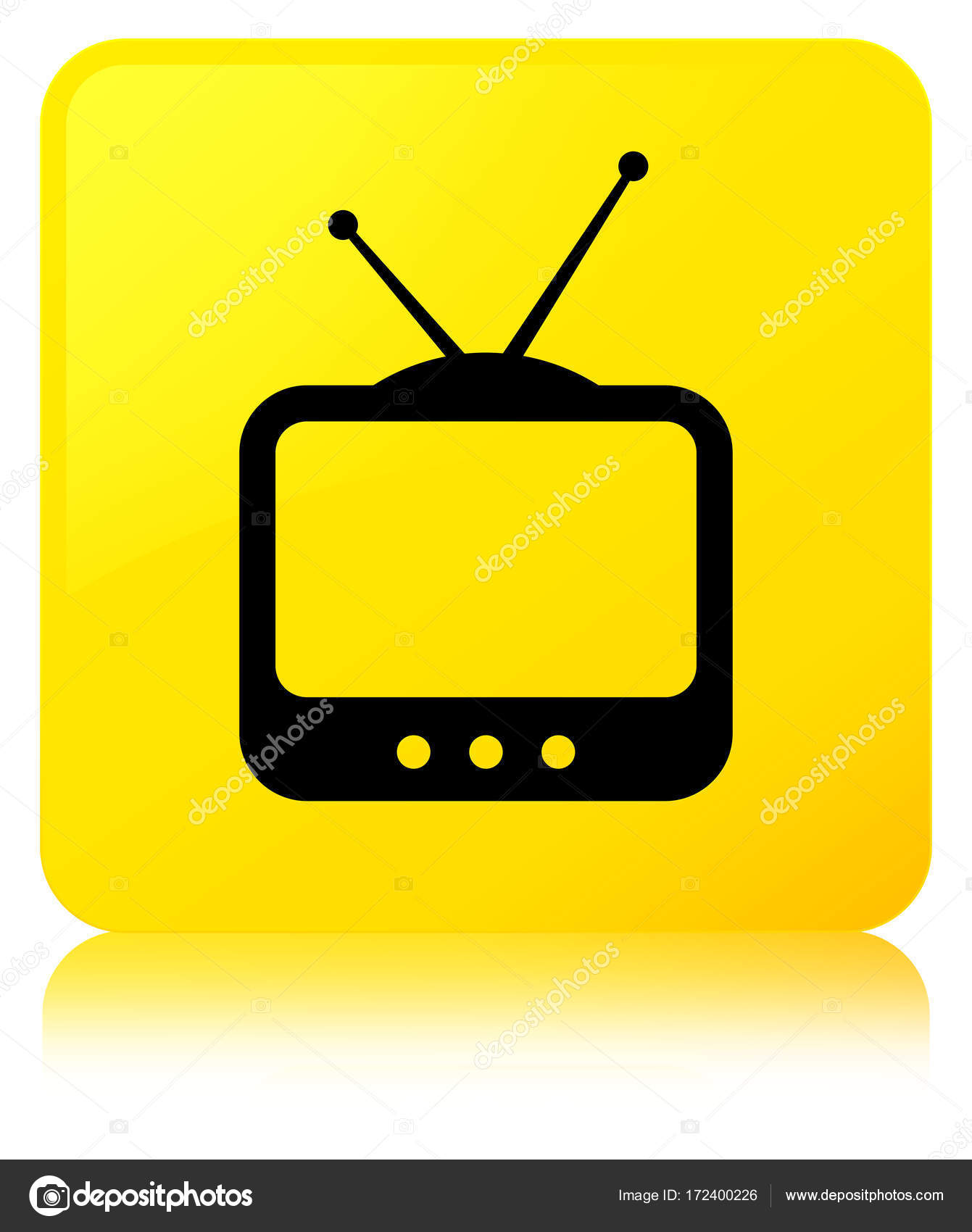 テレビ アイコン黄色四角ボタン ストック写真 C Fr Design テレビ アイコン黄色四角ボタン ストック写真 C Fr Design