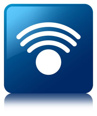 WiFi simgesi mavi kare düğme