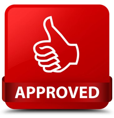 (Simge Yaşasın) kırmızı kare düğmesini kırmızı kurdele orta onaylı