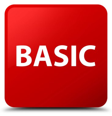 Temel kırmızı kare düğme