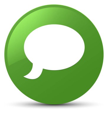 Sohbet simgesi yumuşak yeşil yuvarlak düğmesi