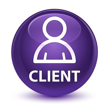 İstemci (üye simgesi) cam gibi mor yuvarlak düğmesi