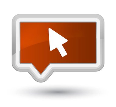 İmleç simgesi ilk kahverengi afiş düğmesi