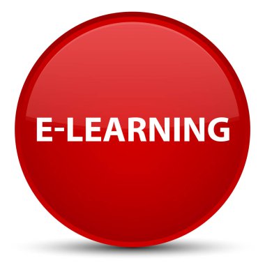 E-öğrenme özel kırmızı yuvarlak düğmesi