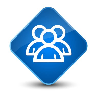 Grup simgesi zarif mavi elmas düğmesini