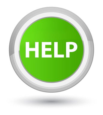 Yardım ana yumuşak yeşil yuvarlak düğmesi