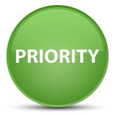 Öncelik özel yumuşak yeşil yuvarlak düğmesini