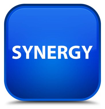 Sinerji özel mavi kare düğme