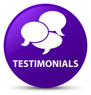 Görüşler (yorum simgesi) mor düğme yuvarlak