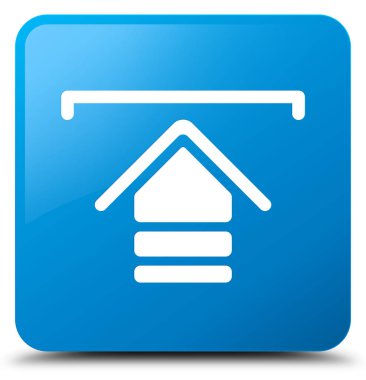 Simge camgöbeği mavi kare düğmesini upload