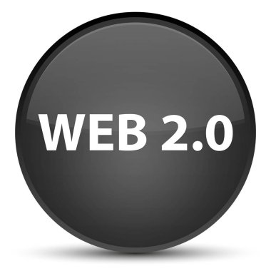 Web 2.0 özel siyah yuvarlak düğmesi