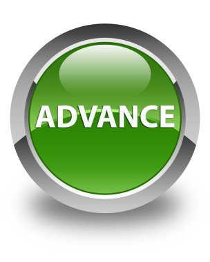 Önceden parlak yumuşak yeşil yuvarlak düğme