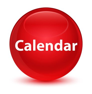 Takvim camsı kırmızı yuvarlak düğmesi