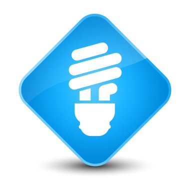 Ampul simgesi zarif camgöbeği mavi elmas düğmesini