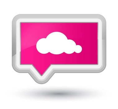 Bulut kutsal kişilerin resmi ana pembe afiş düğme