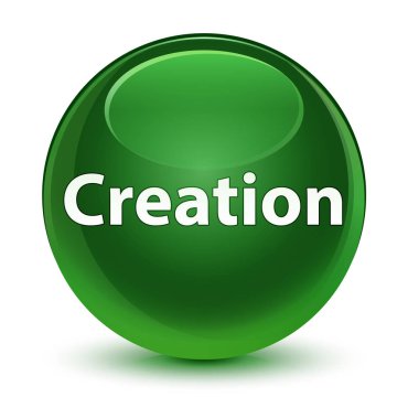 Oluşturma cam gibi yumuşak yeşil yuvarlak düğmesi