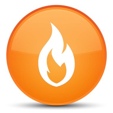 Yangın alev kutsal kişilerin resmi özel turuncu yuvarlak düğme