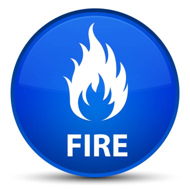 Yangın özel mavi yuvarlak düğmesi