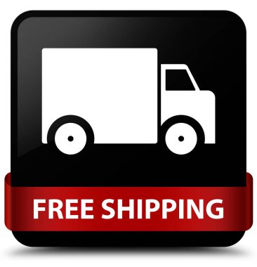 Siyah kare düğme kırmızı kurdele orta ücretsiz kargo