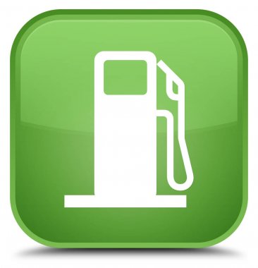 Yakıt dağıtıcı kutsal kişilerin resmi özel yumuşak yeşil kare düğme