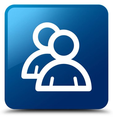 Grup simgesi mavi kare düğme