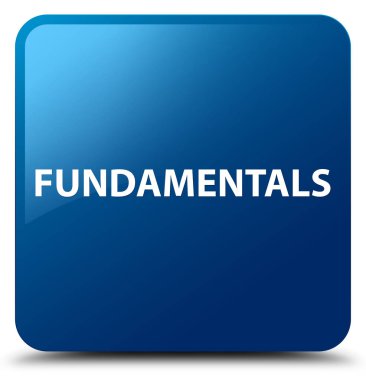 Temelleri mavi kare düğme